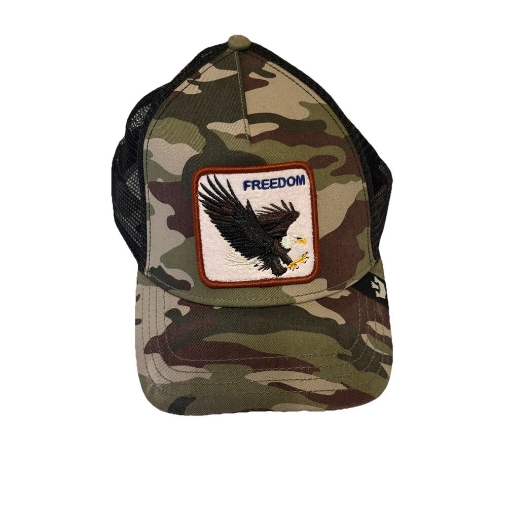 Goorin Bros The Farm Freedom Camouflage Trucker Hat with Eagle Embroidery